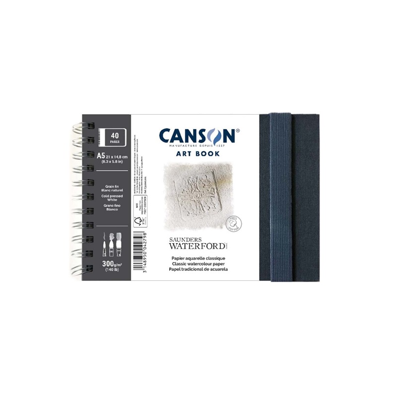 Skicář CANSON Saunders Waterford ART BOOK A5, 20 listů 300g