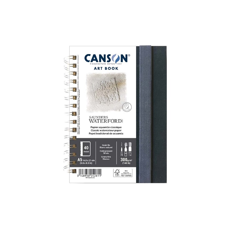Skicář CANSON Saunders Waterford ART BOOK A5, 20 listů 300g