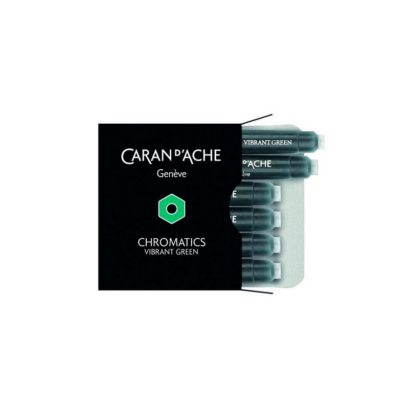 Inkoustové bombičky Chromatics CARAN D'ACHE 6ks, Vibrant Green