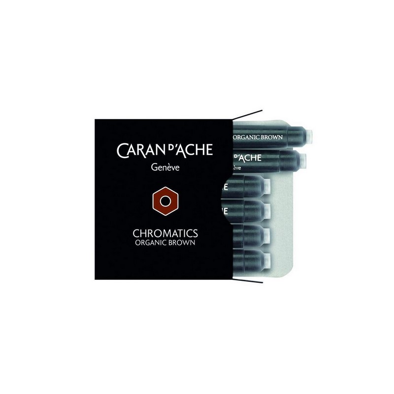 Inkoustové bombičky Chromatics CARAN D'ACHE 6ks, Organic Brown