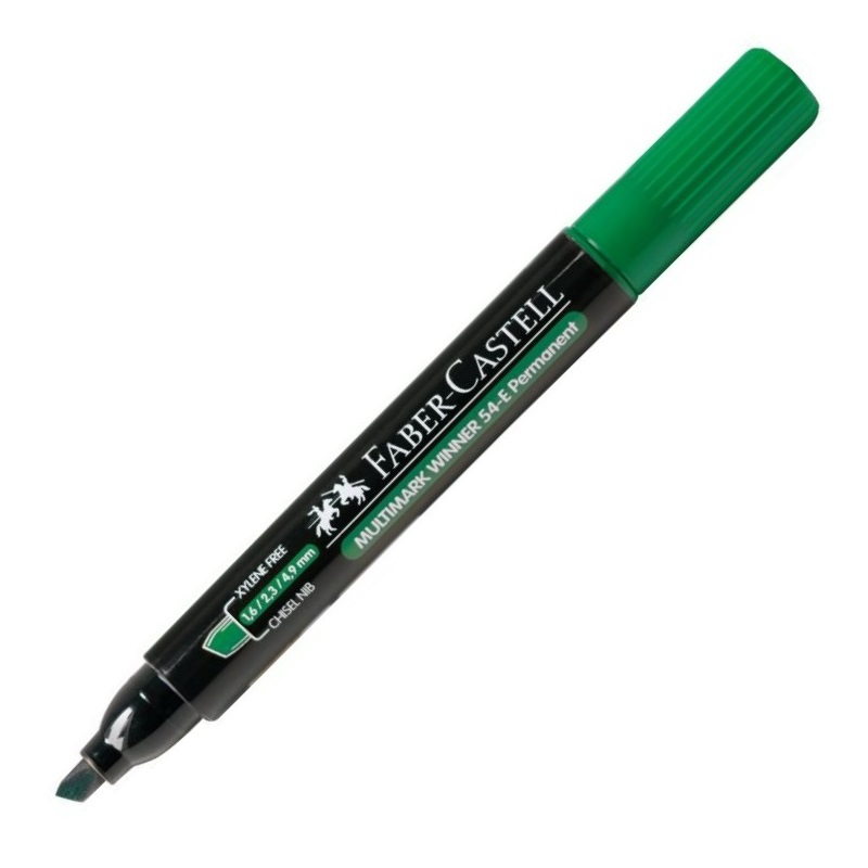 Permanentní popisovač FABER-CASTELL Winner 54-E, zelený