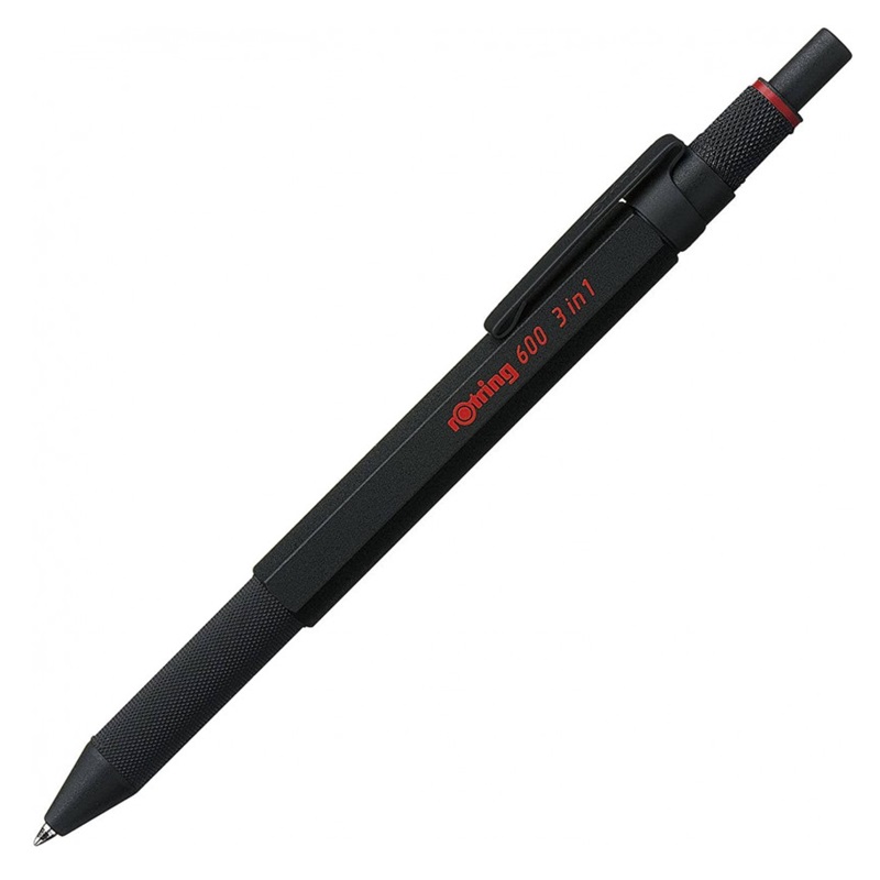Kuličkové pero a mikrotužka ROTRING 600 černé 3v1