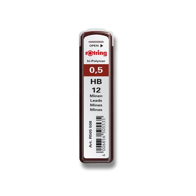 Náhradní tuhy do mikrotužky ROTRING 0,5mm HB, 12ks