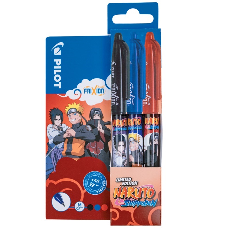 PILOT gumovací FriXion 07, 3ks NARUTO limitovaná edice