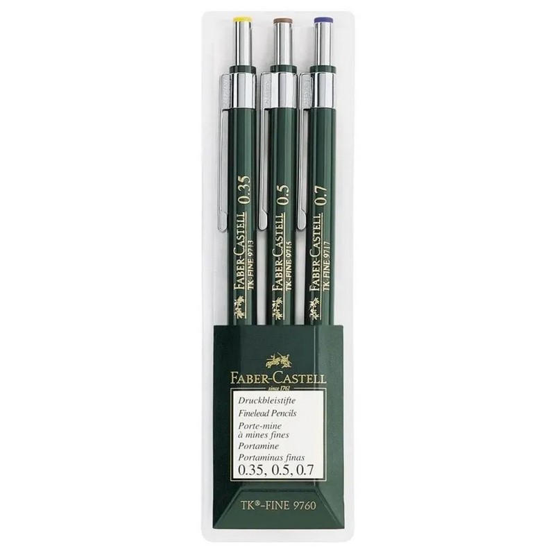 FABER-CASTELL mikrotužky TK Fine zelené, 3ks