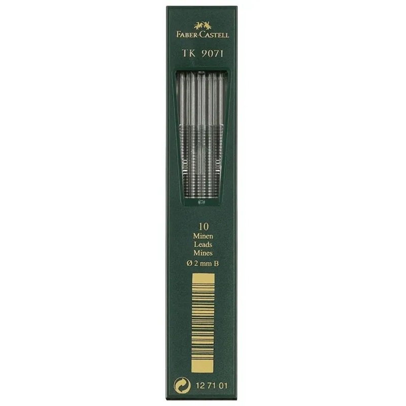 FABER-CASTELL náhradní tuhy do mechanické tužky TK 9071 2,0mm B, 10ks
