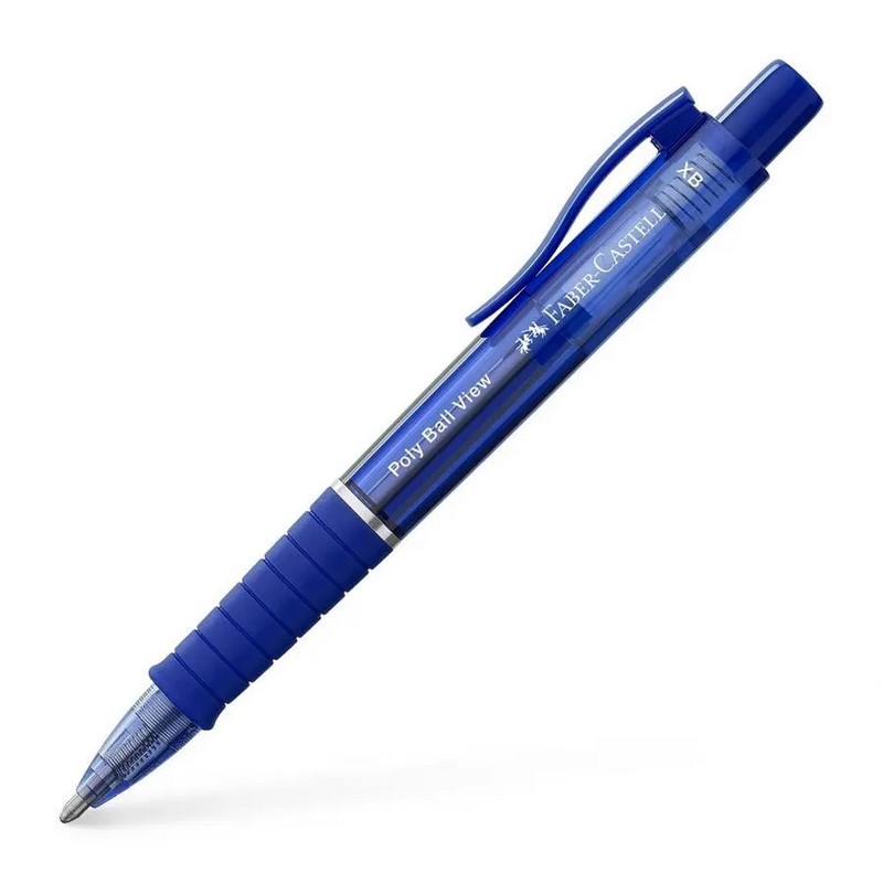 FABER-CASTELL kuličkové pero Poly Ball View XB, modré