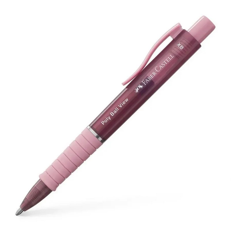 FABER-CASTELL kuličkové pero Poly Ball View XB, růžové