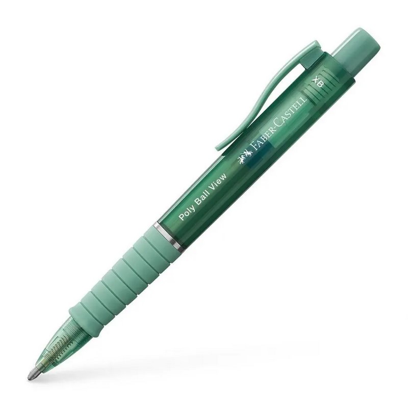 FABER-CASTELL kuličkové pero Poly Ball View XB, zelené