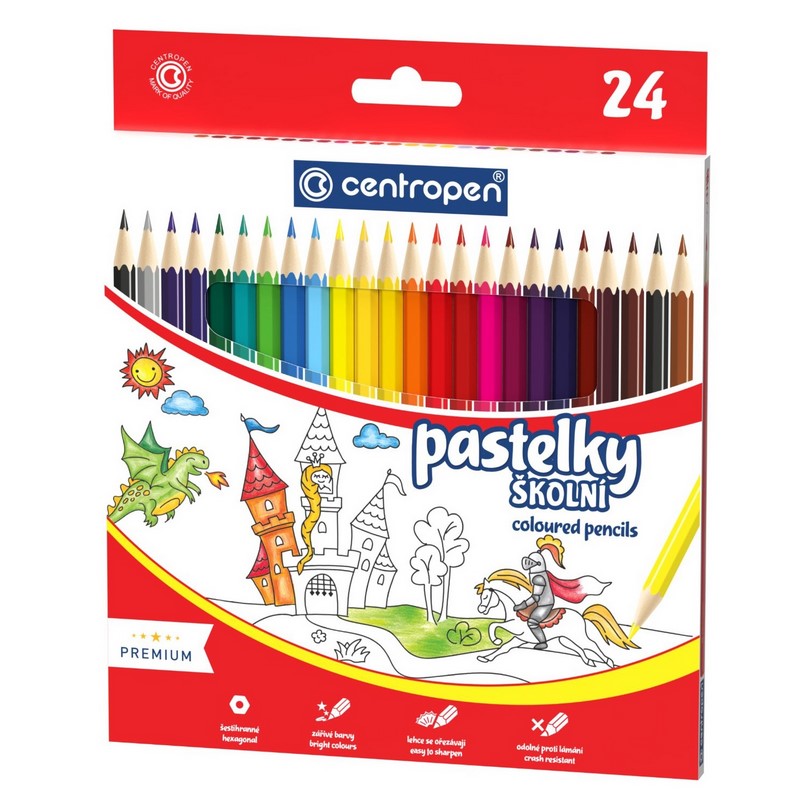 Školní pastelky CENTROPEN 9520/24, 24ks