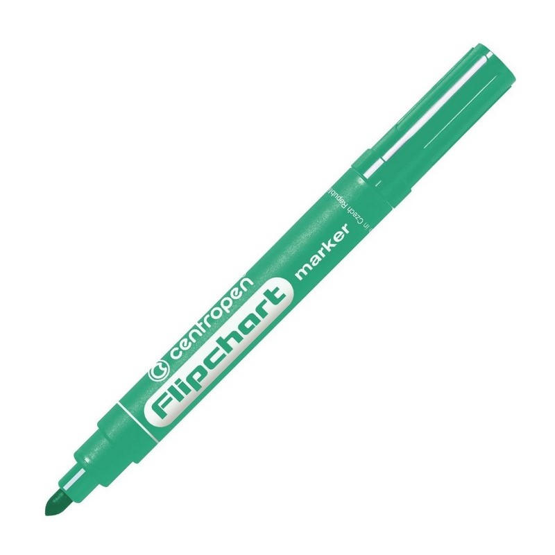 Značkovač FLIPCHART silný CENTROPEN 8550, kulatý zelený