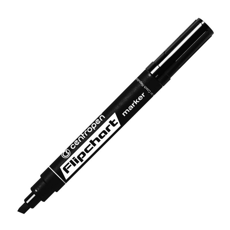 Značkovač FLIPCHART silný CENTROPEN 8560, šikmý černý