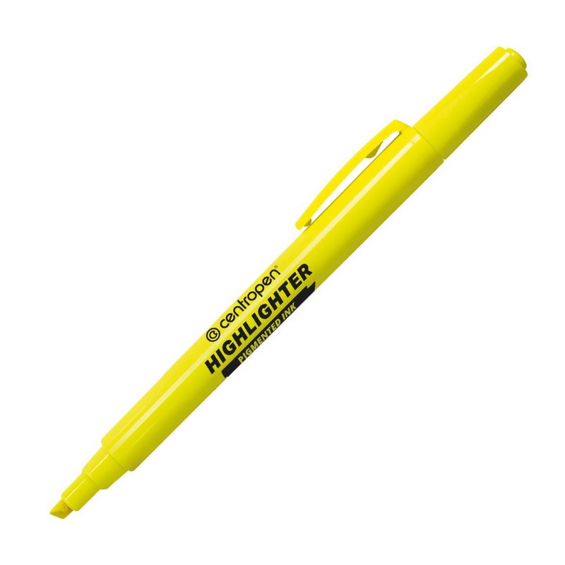 Zvýrazňovač tenký CENTROPEN 8722, žlutý