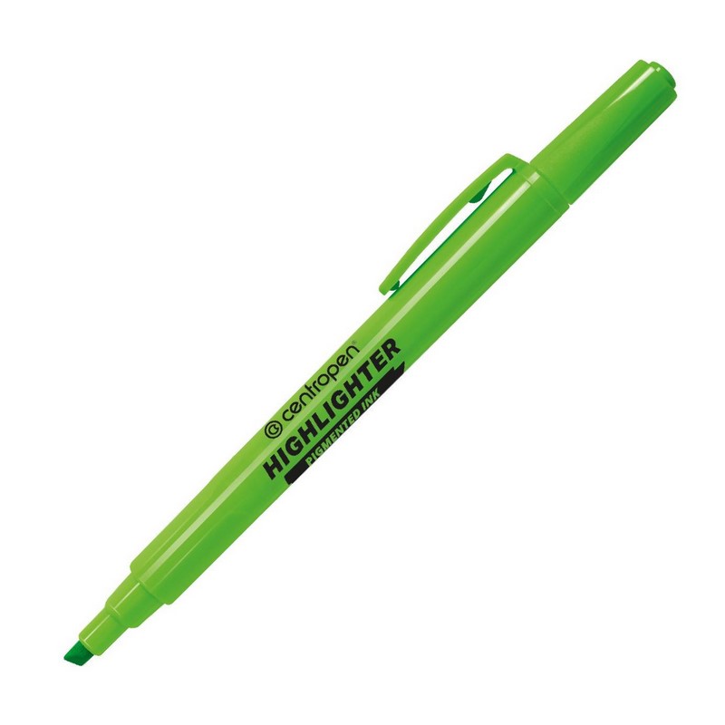 Zvýrazňovač tenký CENTROPEN 8722, zelený