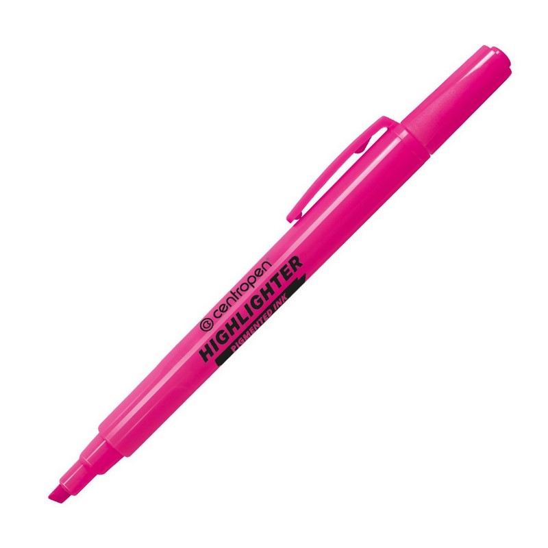 Zvýrazňovač tenký CENTROPEN 8722, růžový