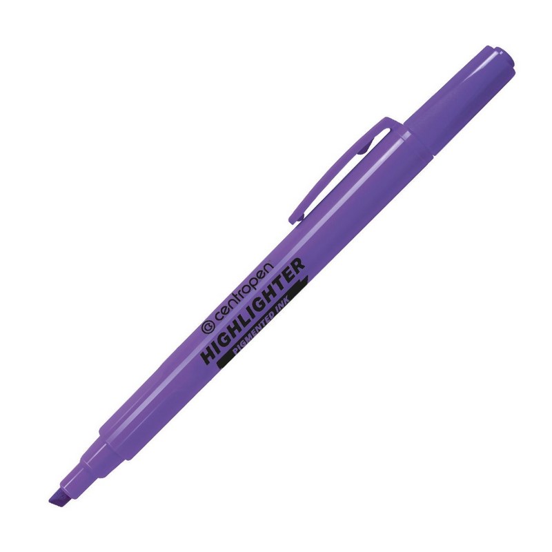 Zvýrazňovač tenký CENTROPEN 8722, fialový