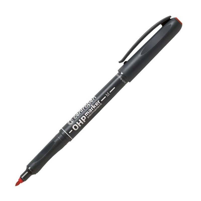 Permanentní popisovač CENTROPEN 2637 OHP 1mm, červený
