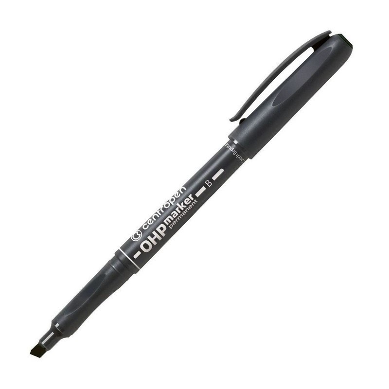 Permanentní popisovač CENTROPEN 2638 OHP šikmý, černý