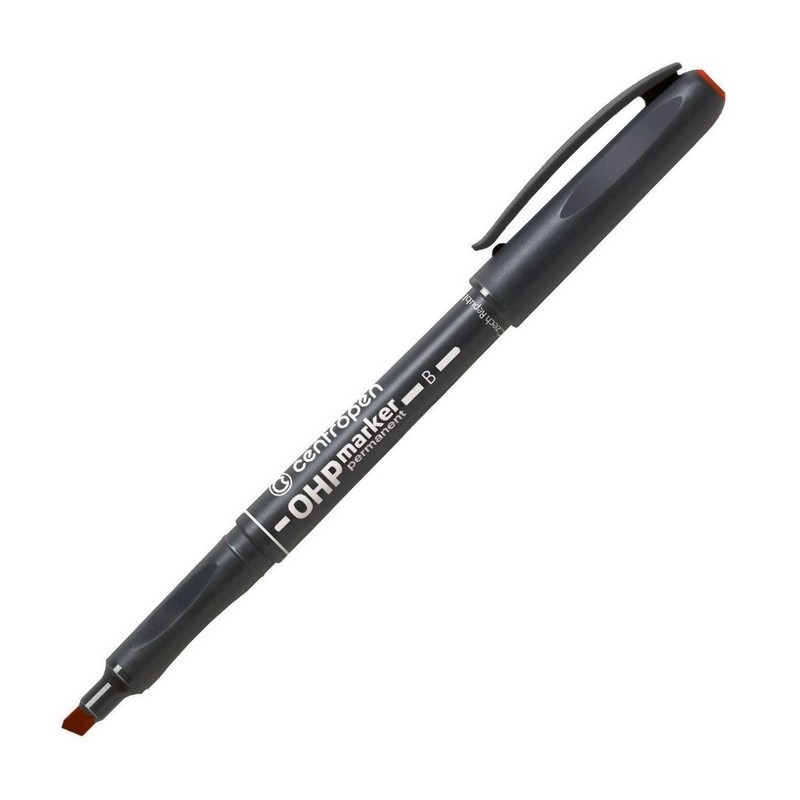 Permanentní popisovač CENTROPEN 2638 OHP šikmý, červený