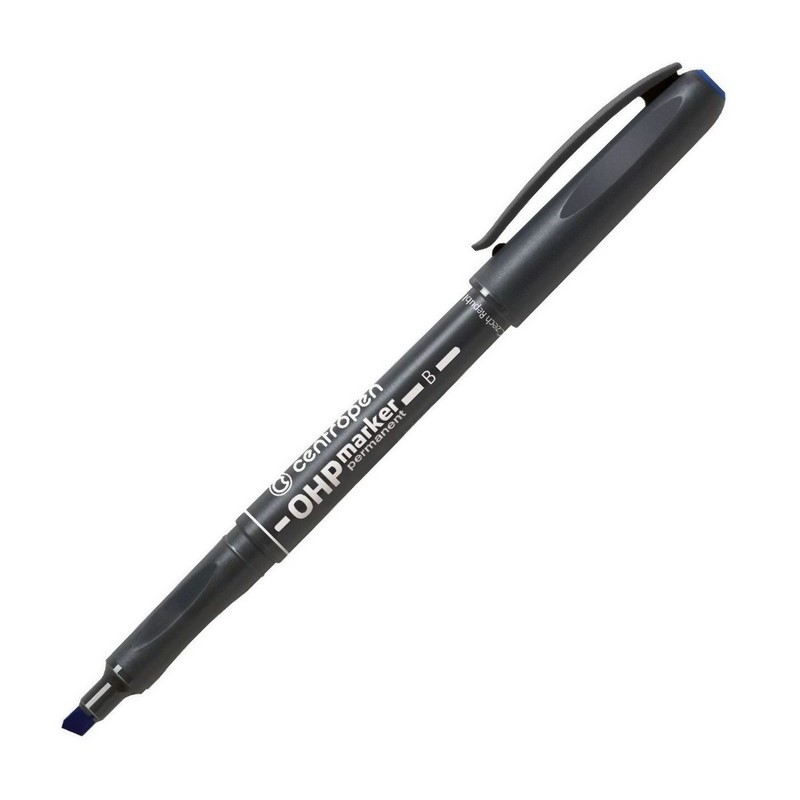 Permanentní popisovač CENTROPEN 2638 OHP šikmý, modrý