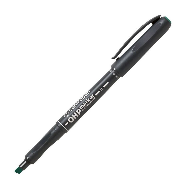 Permanentní popisovač CENTROPEN 2638 OHP šikmý, zelený