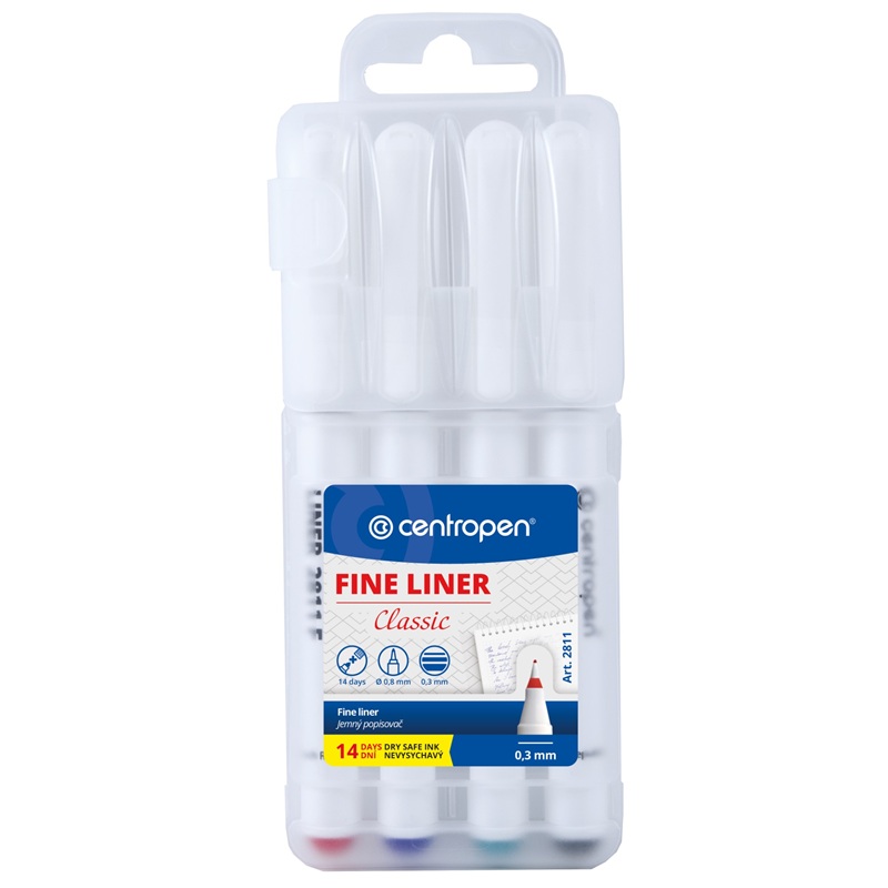 Liner Classic CENTROPEN 2811/4 0,3mm, 4ks