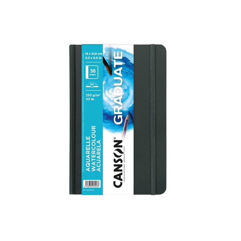 Skicář CANSON Graduate Aquarelle A5, 28 listů 250g