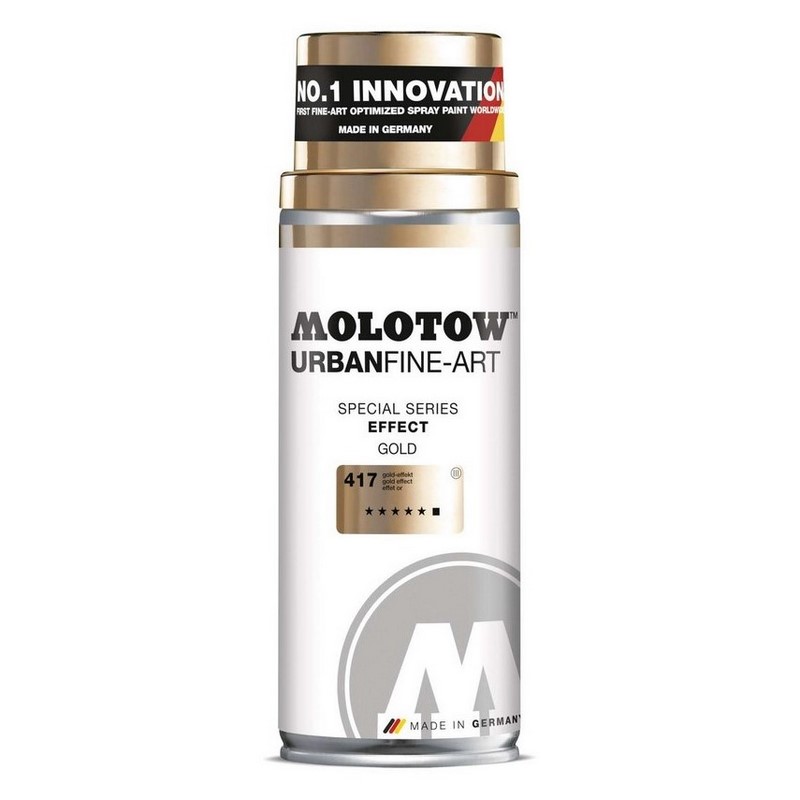Metalický sprej MOLOTOW Fine Art Effect 400ml, zlatý