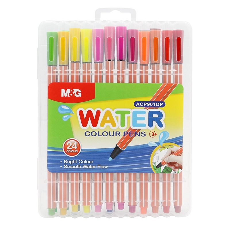 Akvarelové fixy M&G šestihranné, 24 ks
