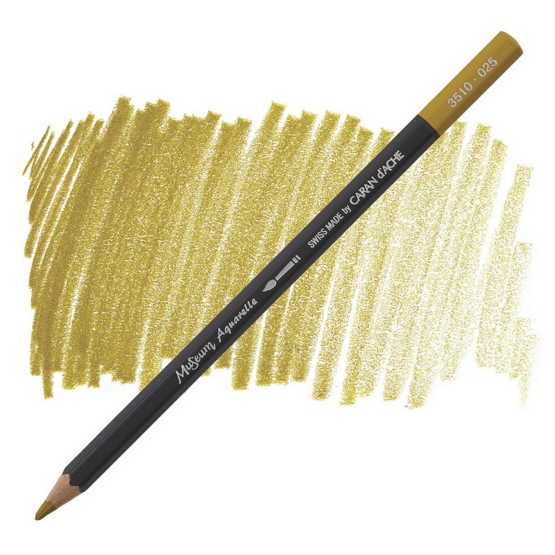 CARAN D'ACHE Akvarelová pastelka Museum CARAN D'ACHE, 025 green ochre