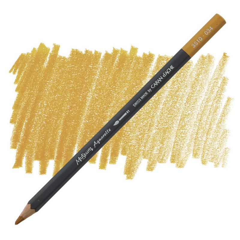 CARAN D'ACHE Akvarelová pastelka Museum CARAN D'ACHE, 034 yellow ochre