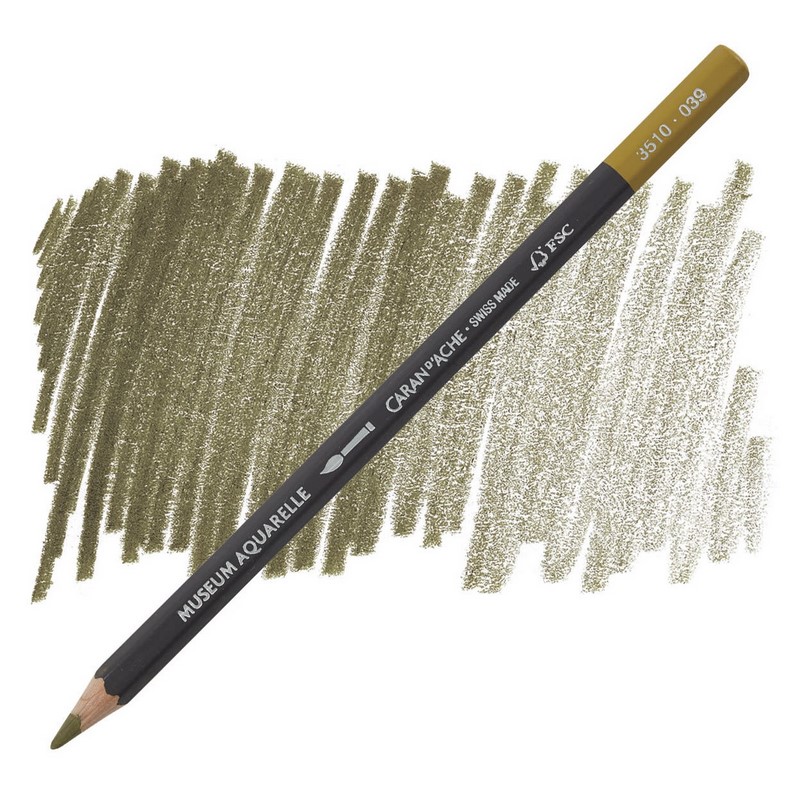 CARAN D'ACHE Akvarelová pastelka Museum CARAN D'ACHE, 039 olive brown