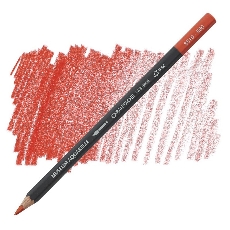CARAN D'ACHE Akvarelová pastelka Museum CARAN D'ACHE, 560 light cadmium red