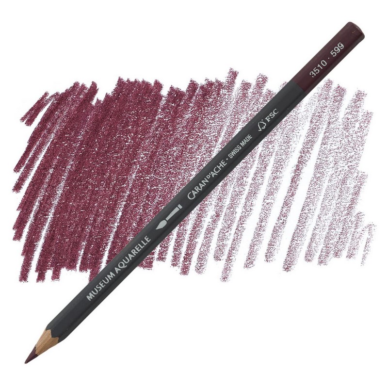 CARAN D'ACHE Akvarelová pastelka Museum CARAN D'ACHE, 599 crimson aubergine