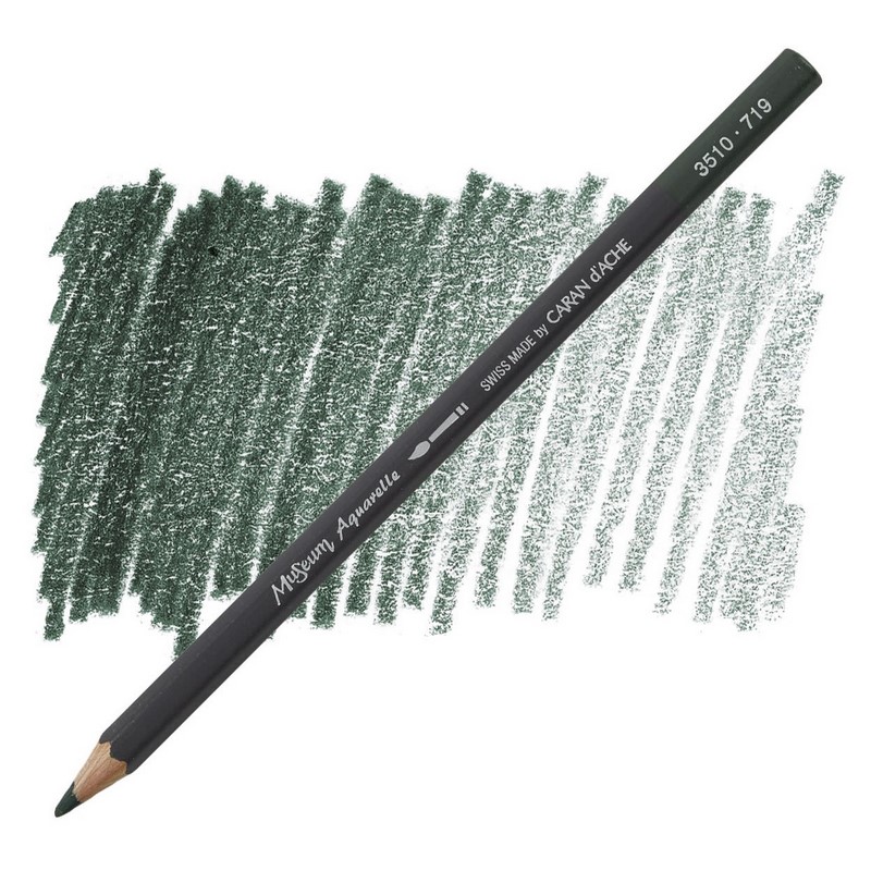 CARAN D'ACHE Akvarelová pastelka Museum CARAN D'ACHE, 719 dark phthalocyanine green