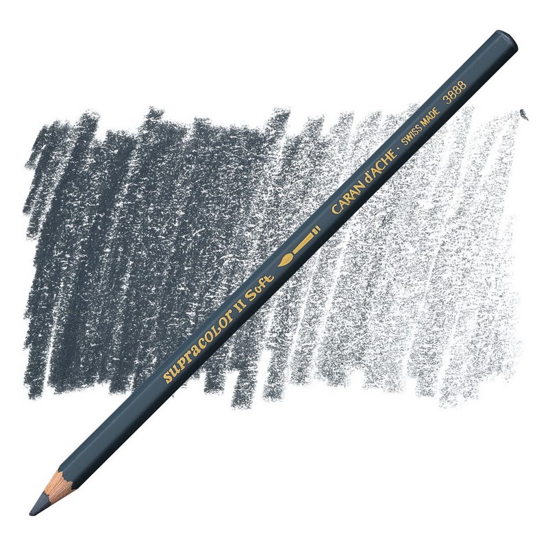 CARAN D'ACHE Akvarelová pastelka Supracolor CARAN D'ACHE, 008 greyish black