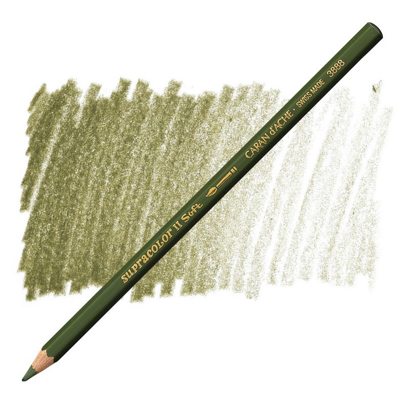 CARAN D'ACHE Akvarelová pastelka Supracolor CARAN D'ACHE, 019 olive black