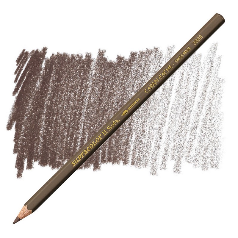 CARAN D'ACHE Akvarelová pastelka Supracolor CARAN D'ACHE, 045 vandycke brown
