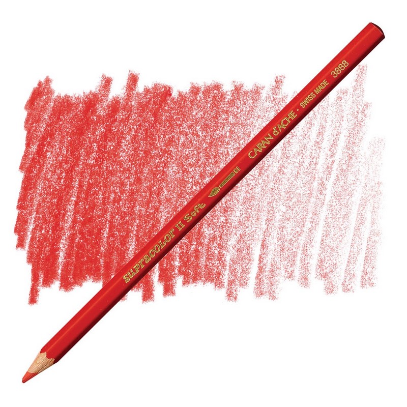 CARAN D'ACHE Akvarelová pastelka Supracolor CARAN D'ACHE, 070 scarlet