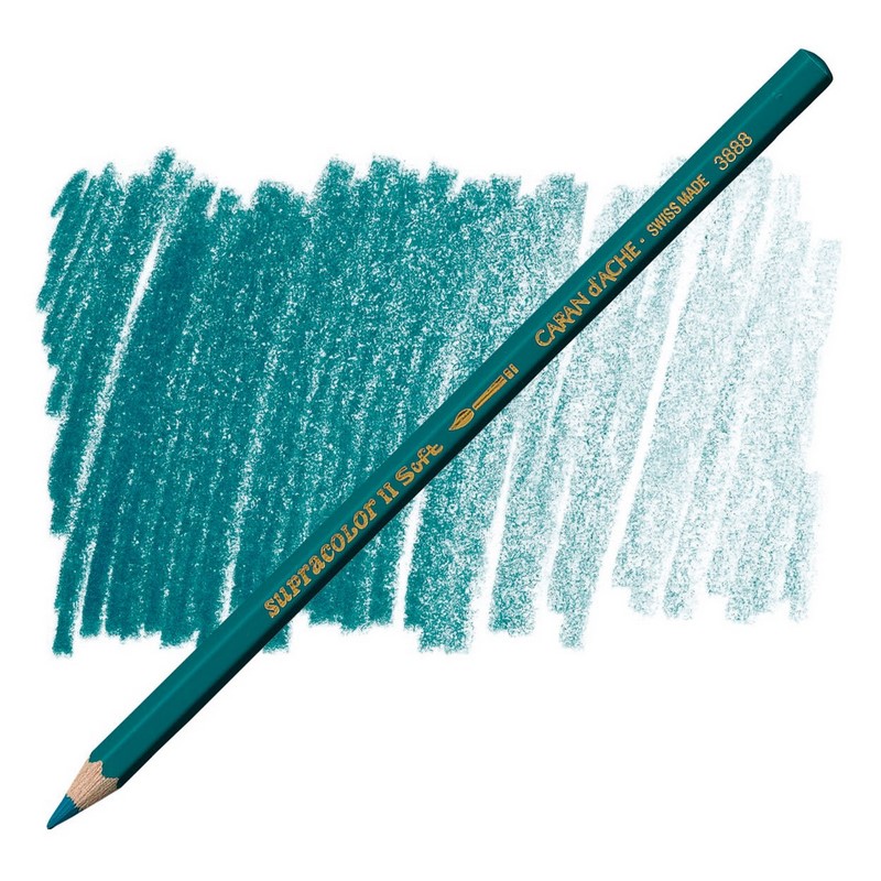 CARAN D'ACHE Akvarelová pastelka Supracolor CARAN D'ACHE, 180 malachite green