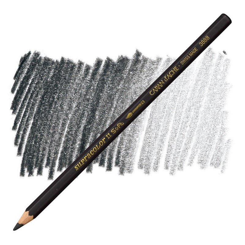 CARAN D'ACHE Akvarelová pastelka Supracolor CARAN D'ACHE, 409 charcoal grey