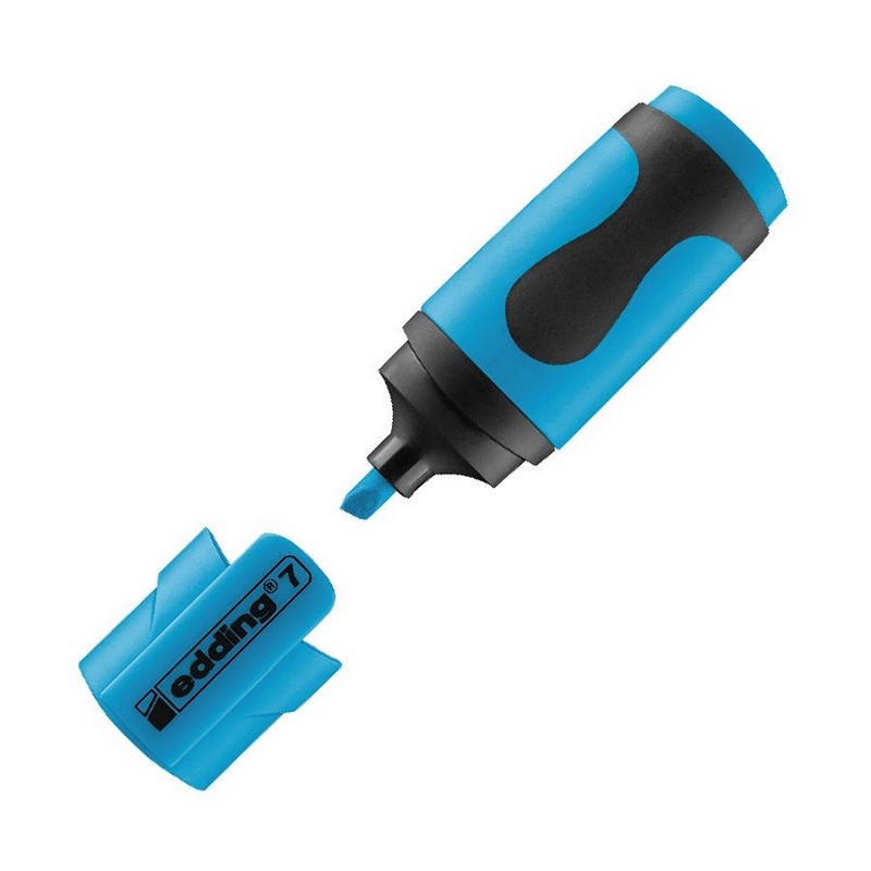 Zvýrazňovač EDDING 7 MINI, neonový modrý