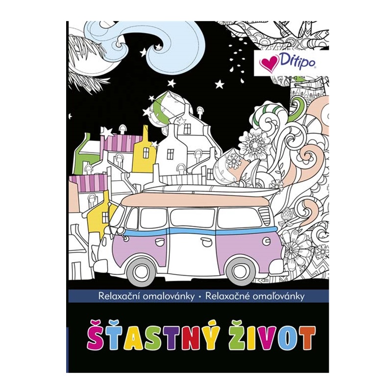 Relaxační omalovánky zlacené, Šťastný život