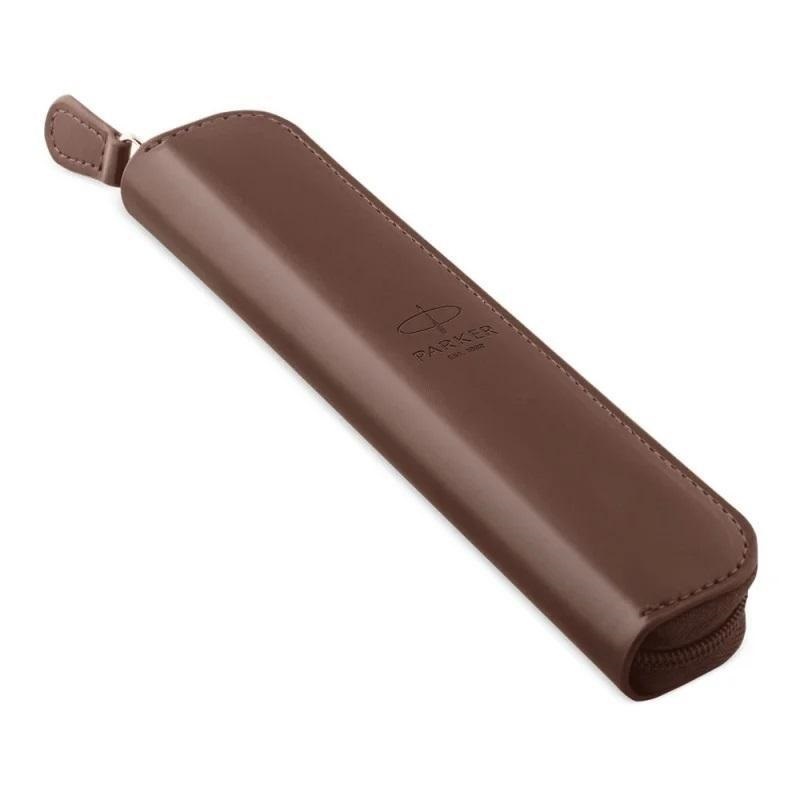 Pouzdro PARKER hnědé se zipem