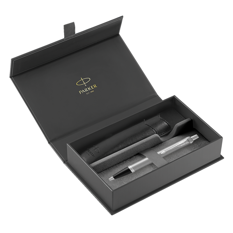Kuličkové pero PARKER IM Essential Stainless Steel CT + černé pouzdro