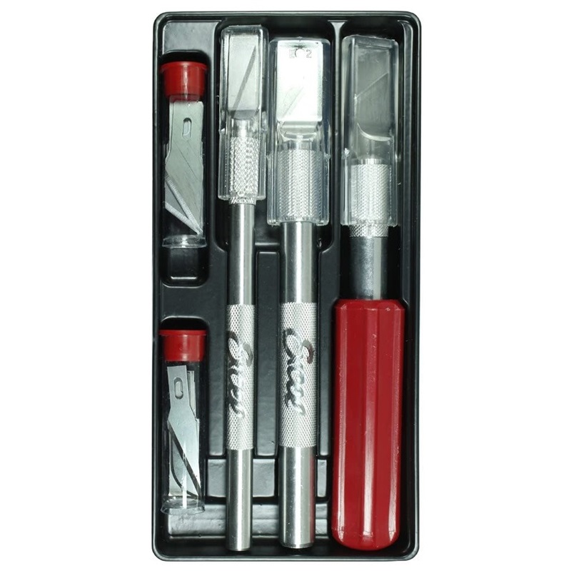 Sada skalpelů EXCEL K1, K2 a K5 + 10ks čepelí