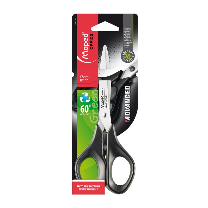 Nůžky MAPED Advanced Green 17cm