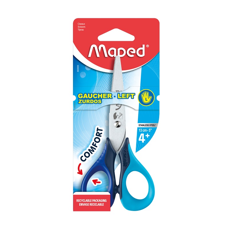 Nůžky MAPED Sensoft pro leváky 13cm, mix barev