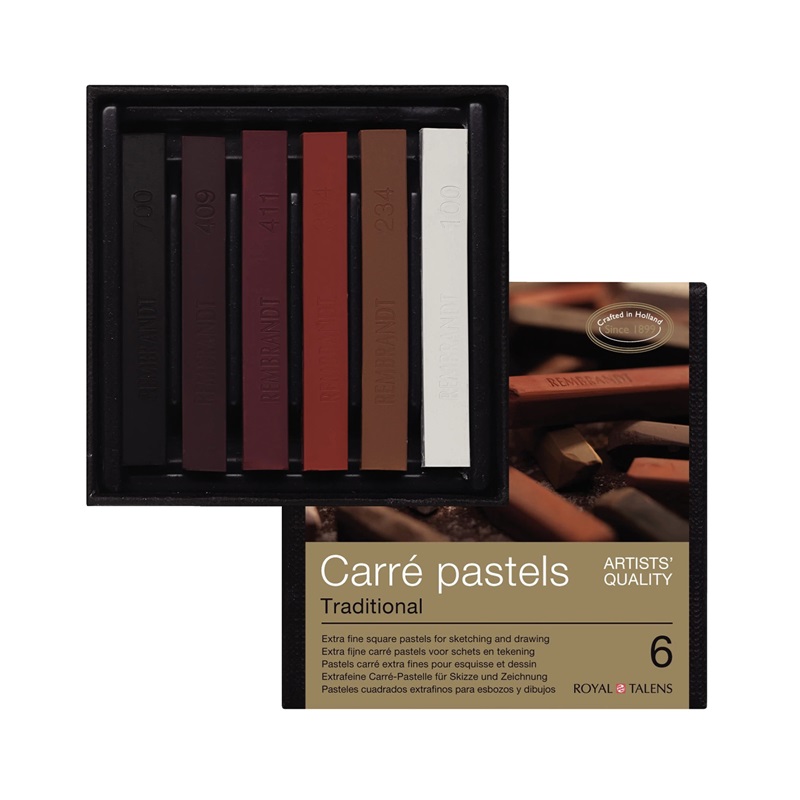 ROYAL TALENS Křídové pastely REMBRANDT Carré, 6ks Traditional