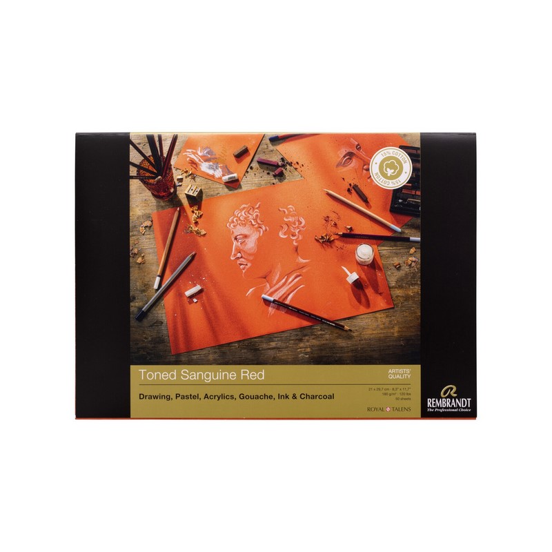 ROYAL TALENS Blok REMBRANDT tónované odstíny A4, 50 listů Sanguine